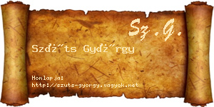Szüts György névjegykártya