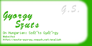 gyorgy szuts business card